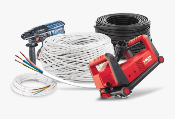 Инструменты для штробления стен и электропроводка 