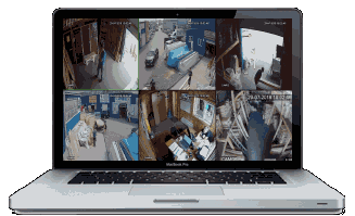 GIF изображение - Просмотр видеонаблюдения на мониторе